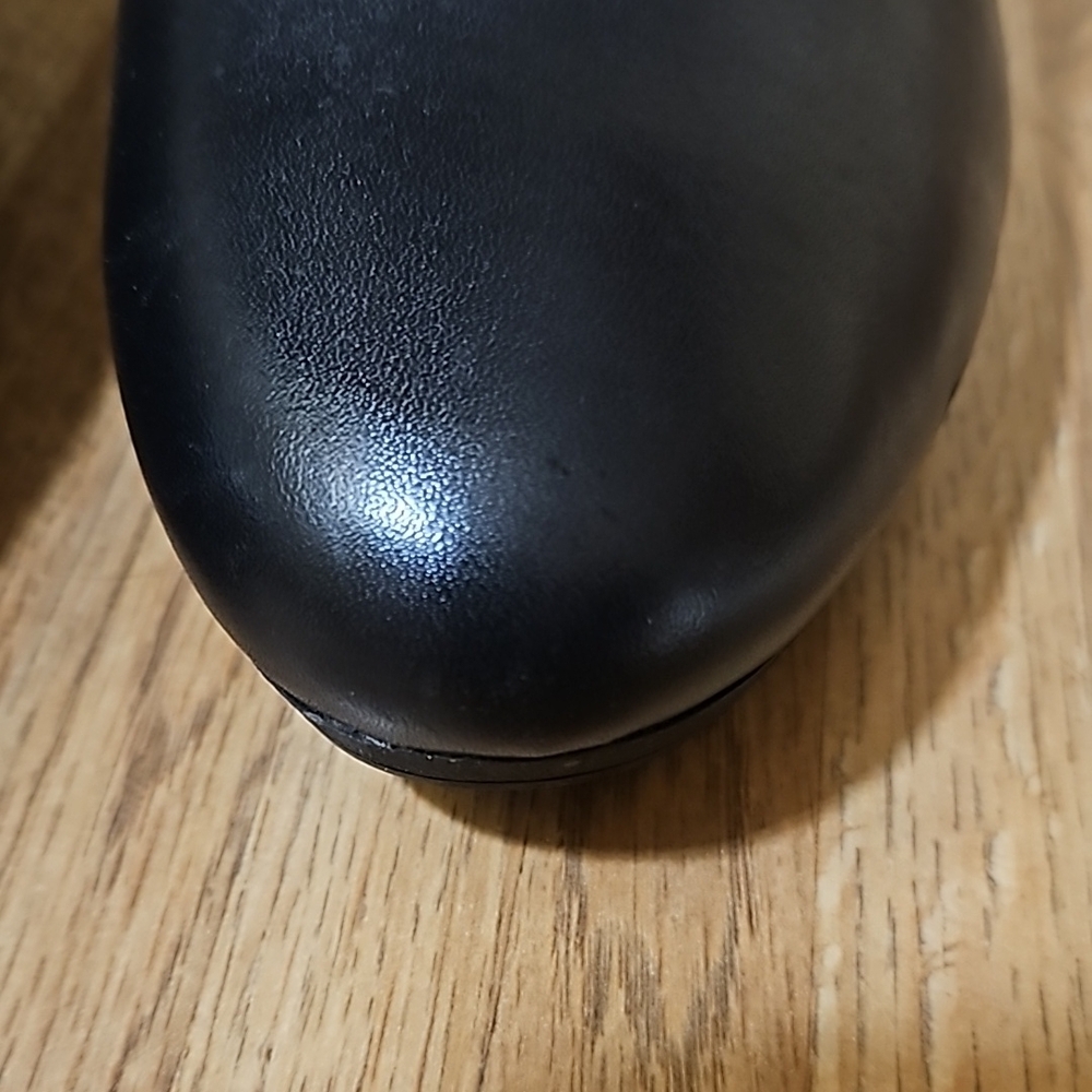 Clarks Collection Black Leather Heels 9-9.5 - Picture 4 of 15